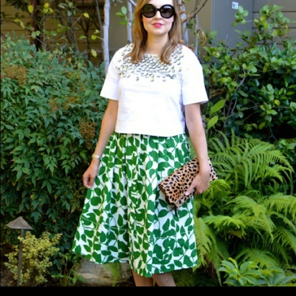 SOLD - New Anthropologie, Not So Serious, poplin beaded top, LARGE - Picture 9 of 9